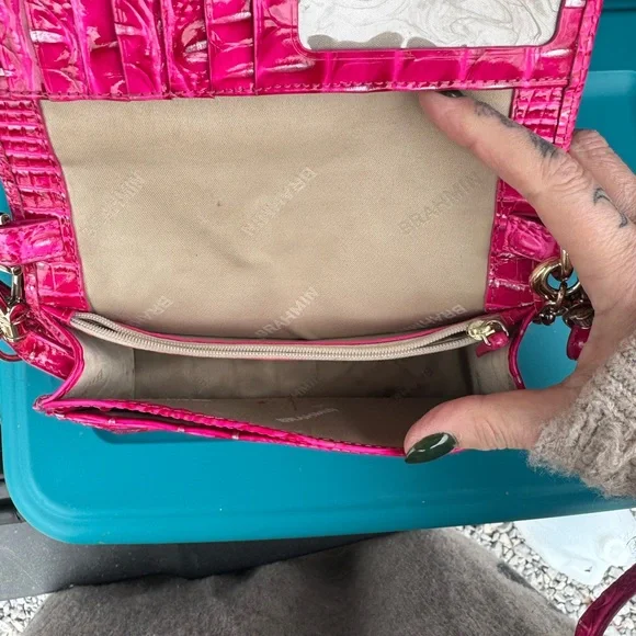 Brahmin Minuette Pink Leather Crossbody Bag - Picture 4 of 14
